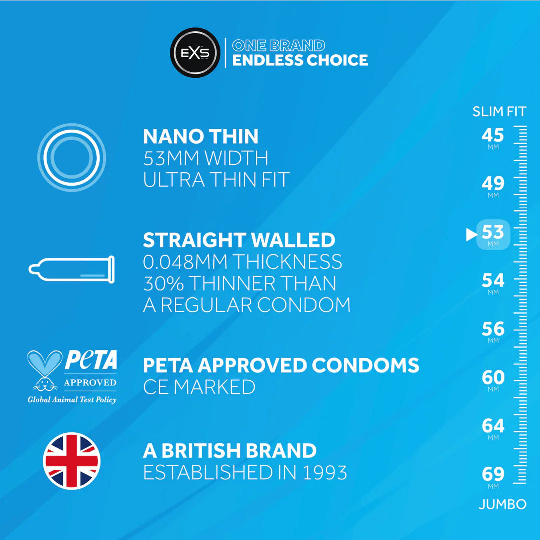 EXS Nano Thin Condoms - 3 Pieces