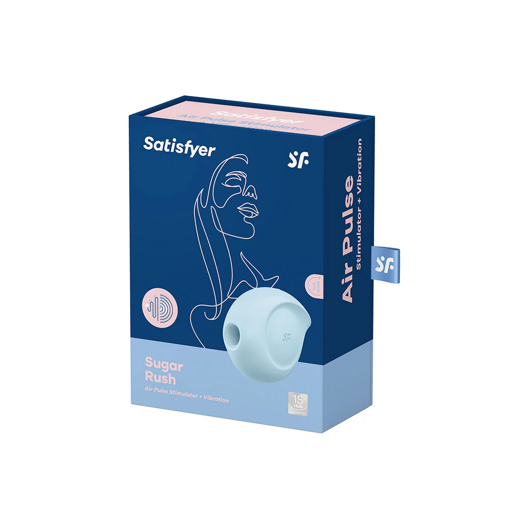 Satisfyer Sugar Rush Air Pulse Clitoral Stimulator – Blue – 11 Pressure Waves + 12 Vibrations