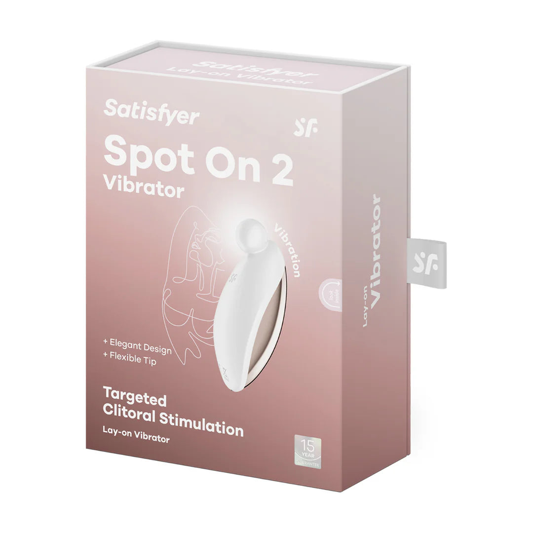 Satisfyer Spot On 2 Lay-On Clitoral Vibrator – White – 12 Vibration Programs