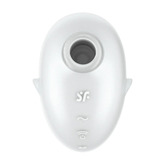 Satisfyer Cutie Ghost Air Pulse Clitoral Vibrator – White – 11 Pressure Waves + 12 Vibrations