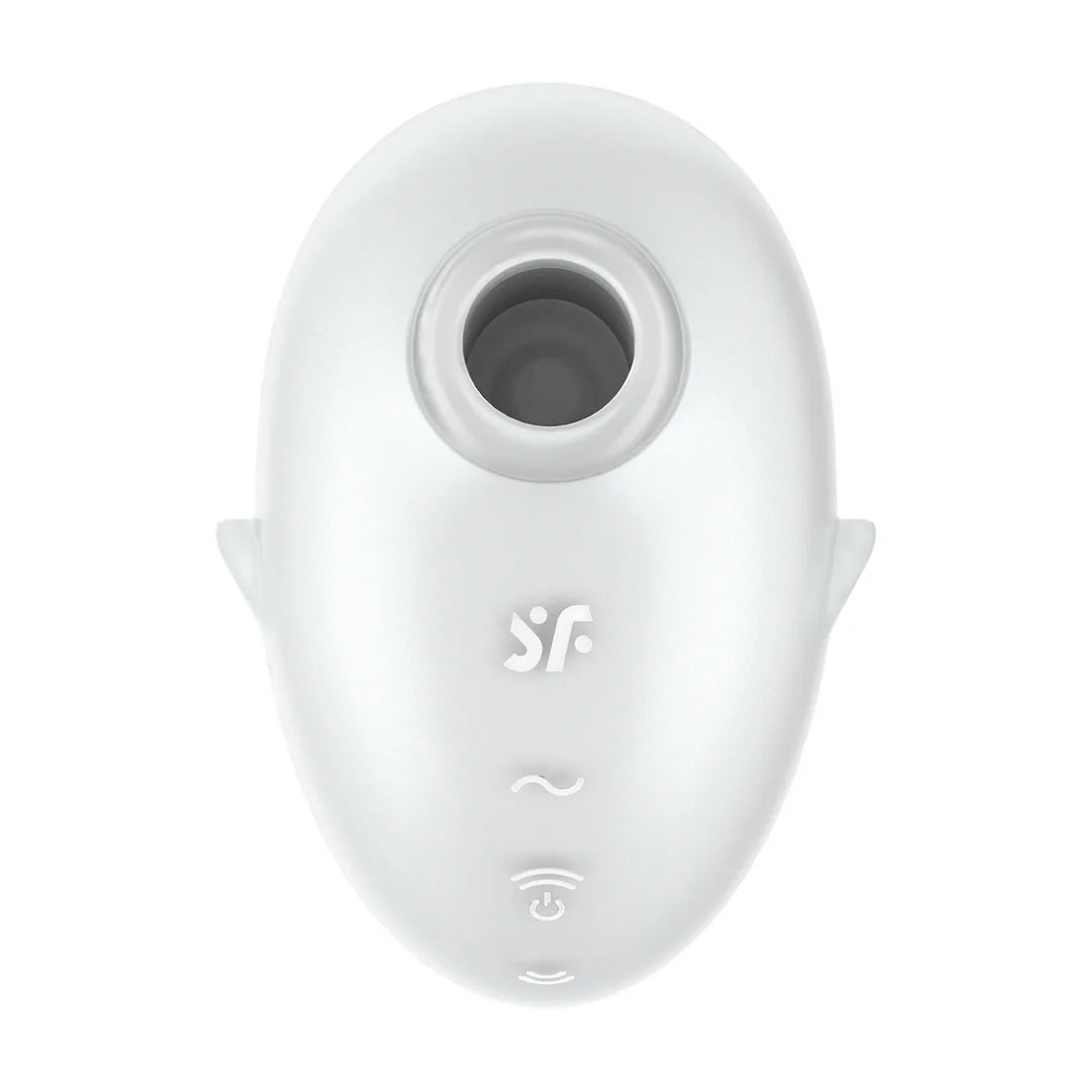 Satisfyer Cutie Ghost Air Pulse Clitoral Vibrator – White – 11 Pressure Waves + 12 Vibrations