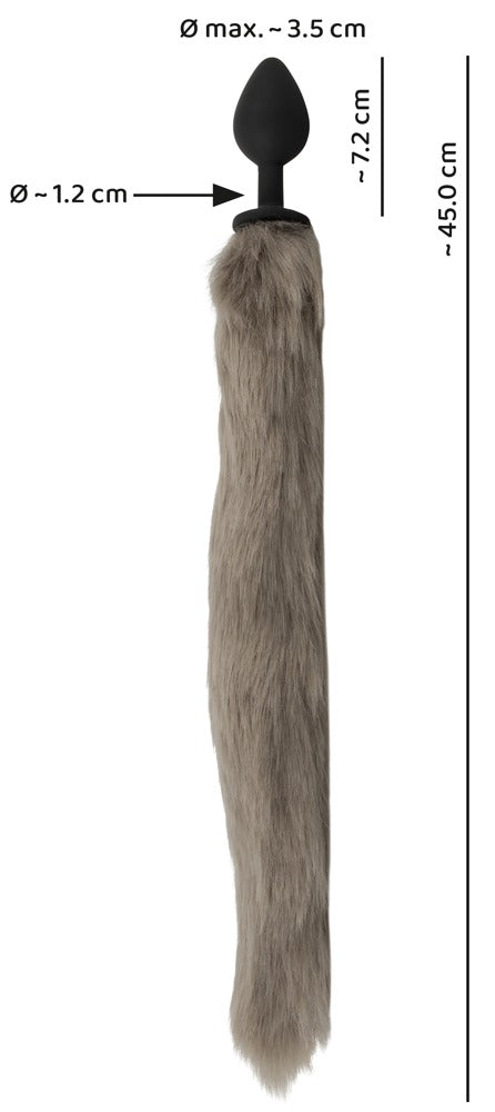 YOU2TOYS Grey Fox Tail Anal Butt Plug