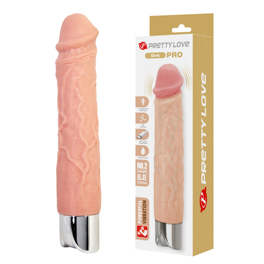 OSRIC PRO Vibrating Textured Dildo – 22.3cm – Realistic Texture