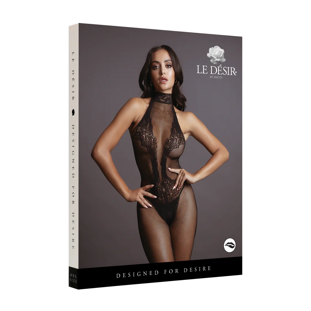 Fishnet and Lace Bodystocking II – One Size – Black