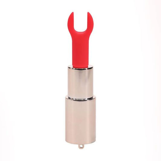 Diamond Lipstick Vibrator with 4 Attachments - Iridescent