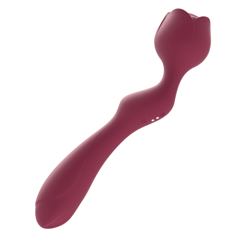 Heating Double-Ended Rose Bud Vibrator