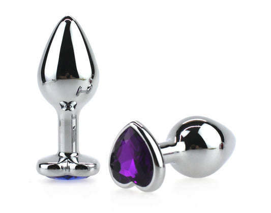 Silver Heart M Anal Butt Plug – Medium – Stainless Steel