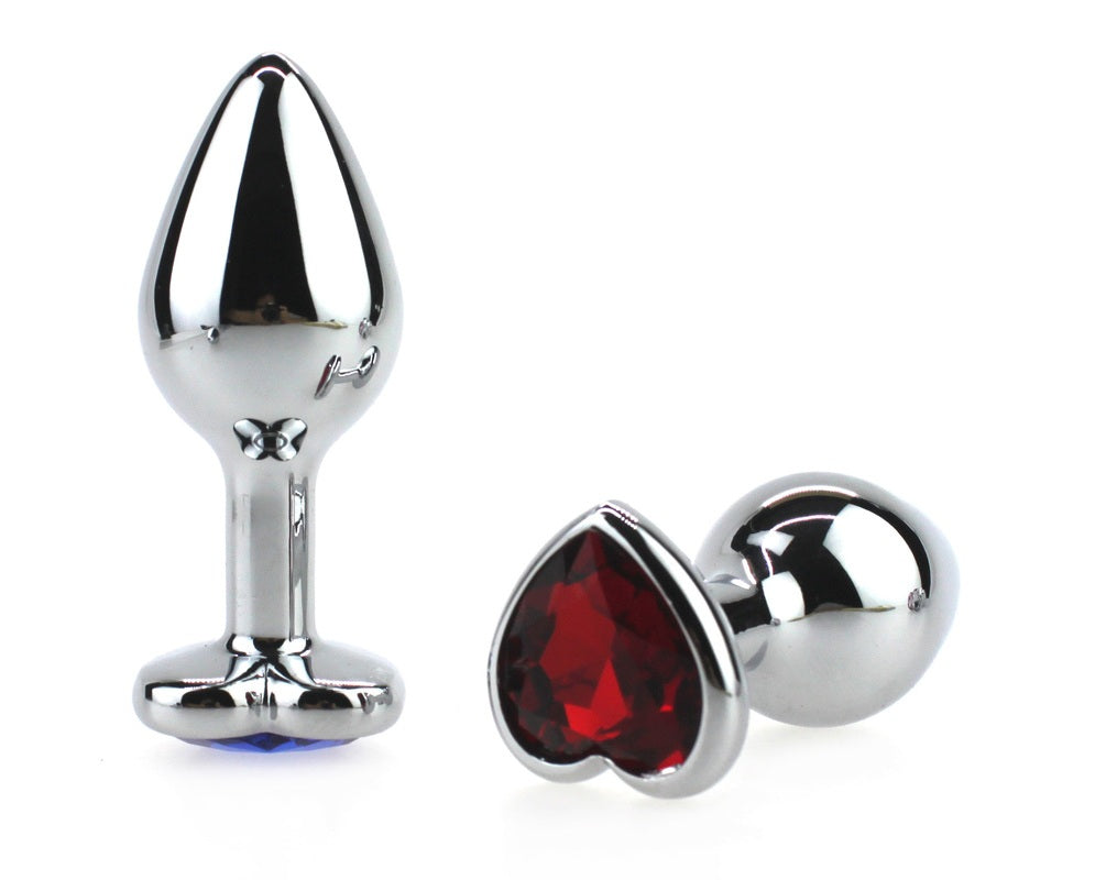 Silver Heart M Anal Butt Plug – Medium – Stainless Steel