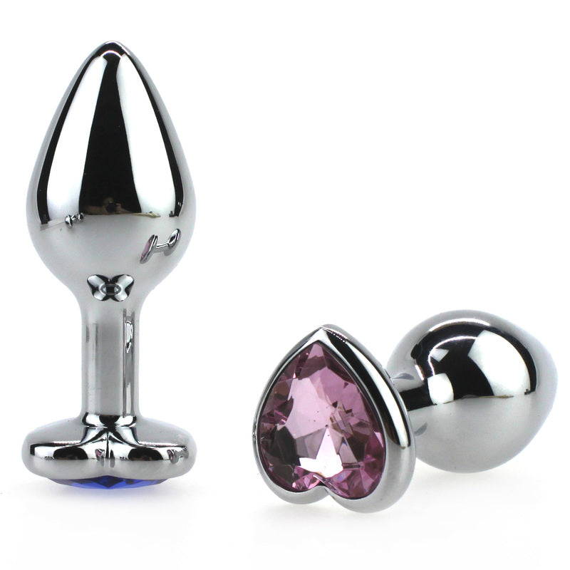 Silver Heart M Anal Butt Plug – Medium – Stainless Steel