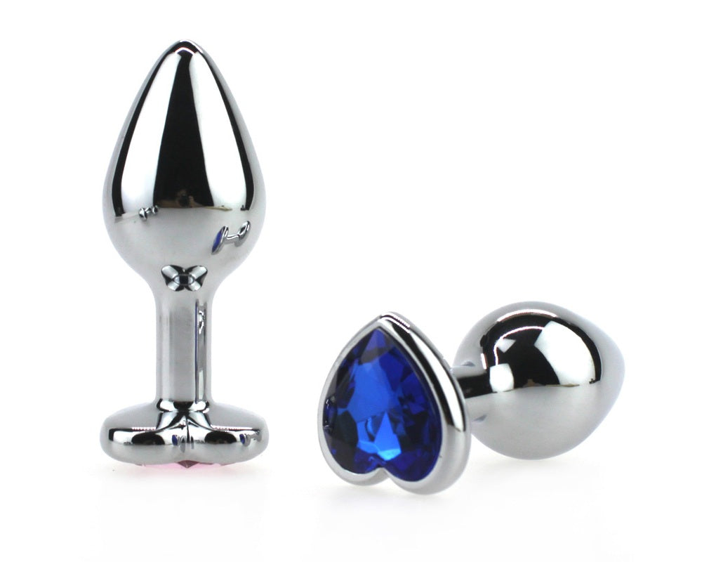 Silver Heart M Anal Butt Plug – Medium – Stainless Steel