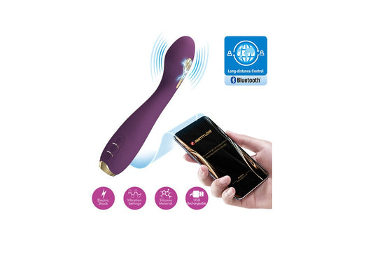 HECTOR Electro Shock App-Controlled Vibrator – 12 Vibration + 5 Electric Shock Modes