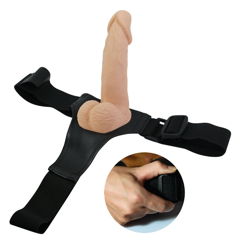 6.7 In Sliding Skin Harness Dildo