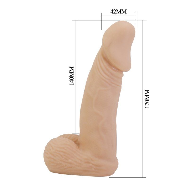 6.7 In Sliding Skin Harness Dildo