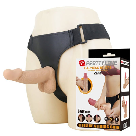 6.7 In Sliding Skin Harness Dildo